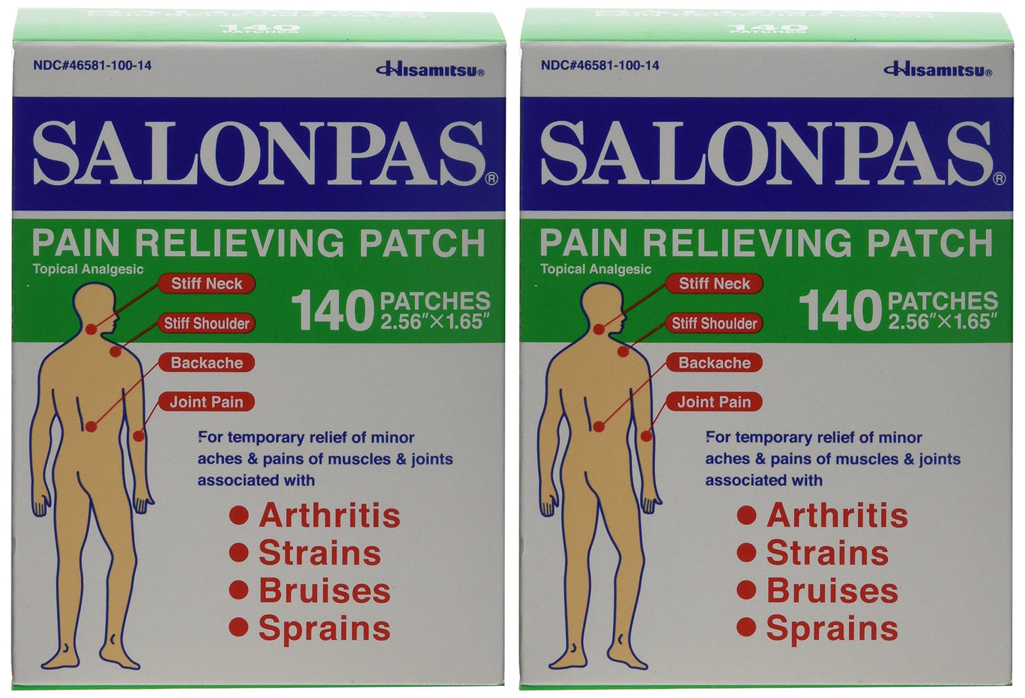 Salonpas Pain Relieving Patch, 140 Patches (2 Pack)