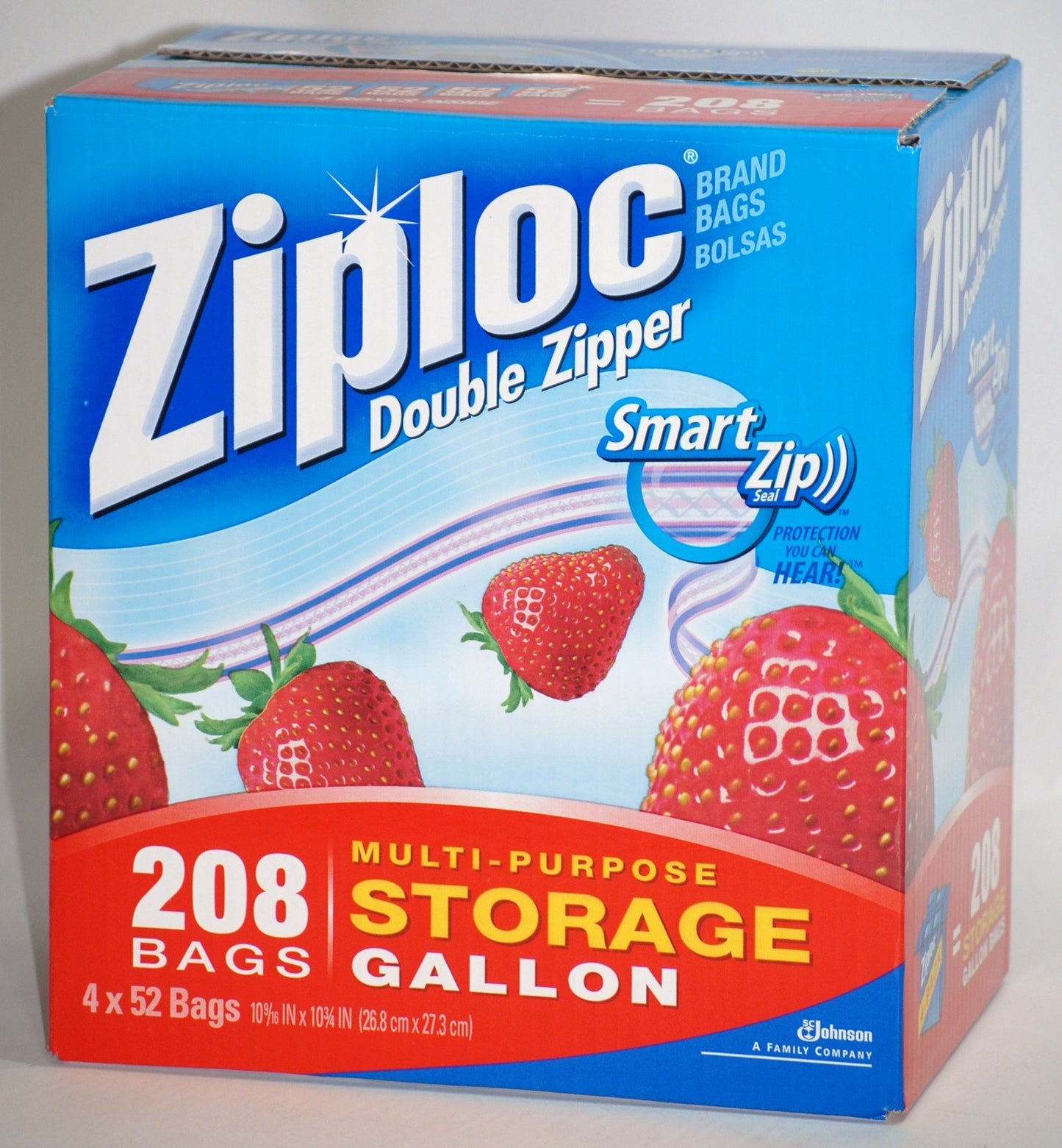Ziploc Double Zipper Storage Gallon - 4/52 Count