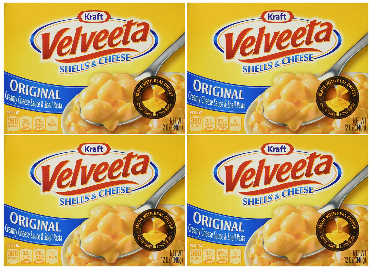 Velveeta Shells & Cheese The Original - 12oz - 4 Boxes