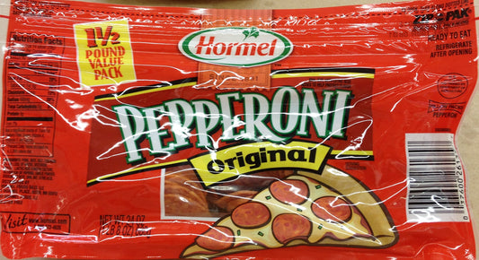 21 Ounce Hormel Pepperoni Deli Thin Sliced (1.5 Pounds Total), Pack of 1