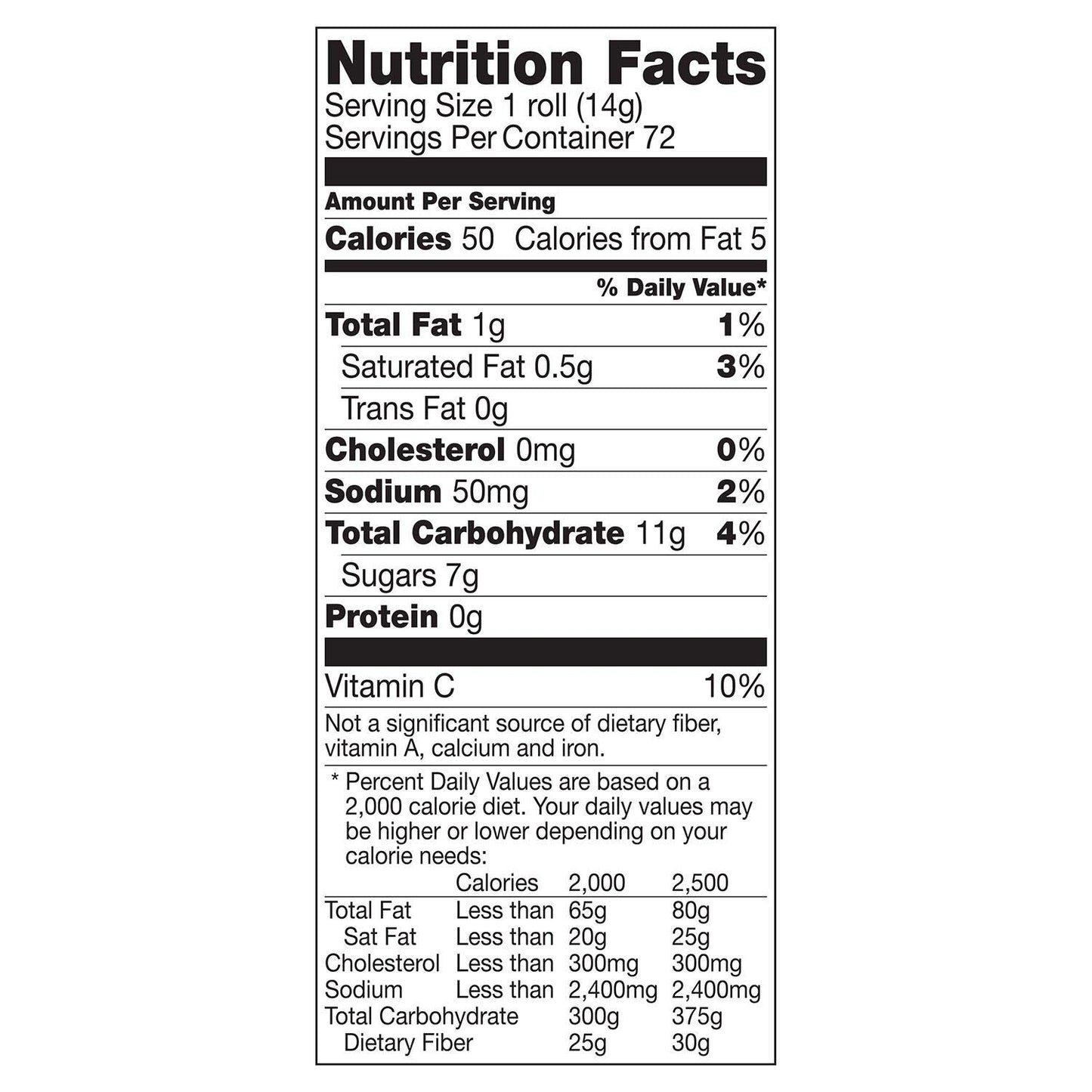 Fruit Roll-Ups Variety Pack (.5 oz, 72 ct.)