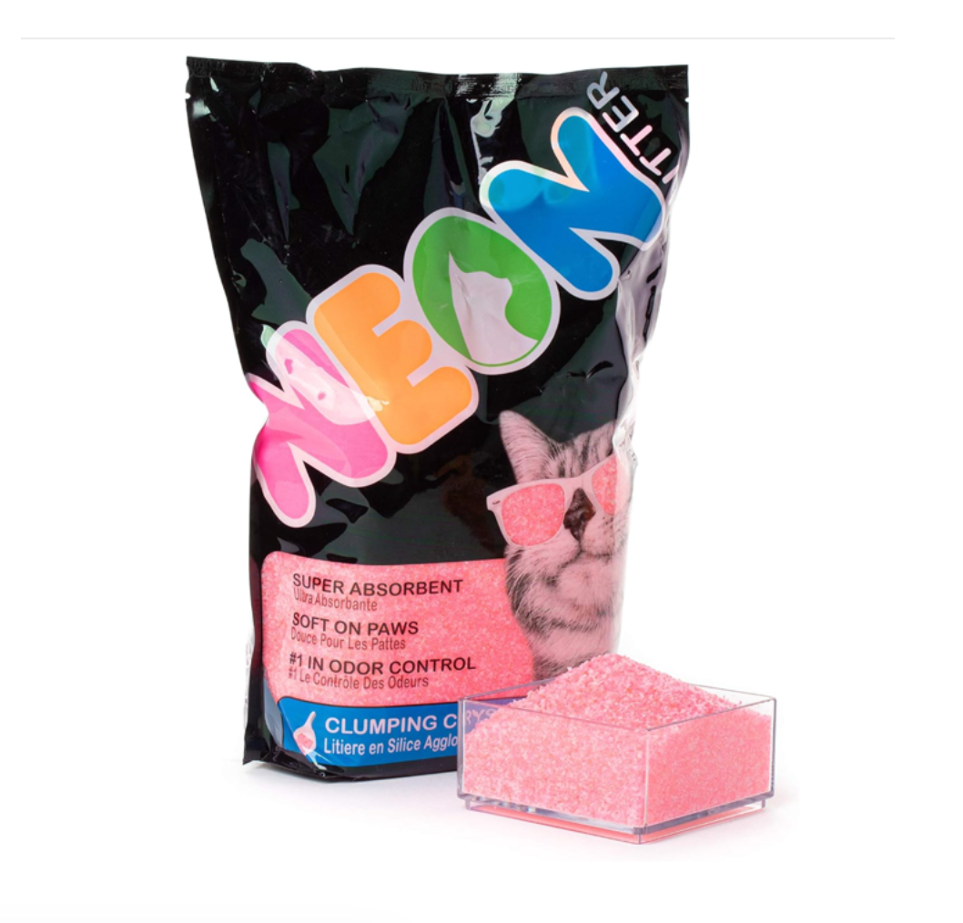 NEON Clumping Silica Gel Crystal Cat Litter, Pink (4 LB)