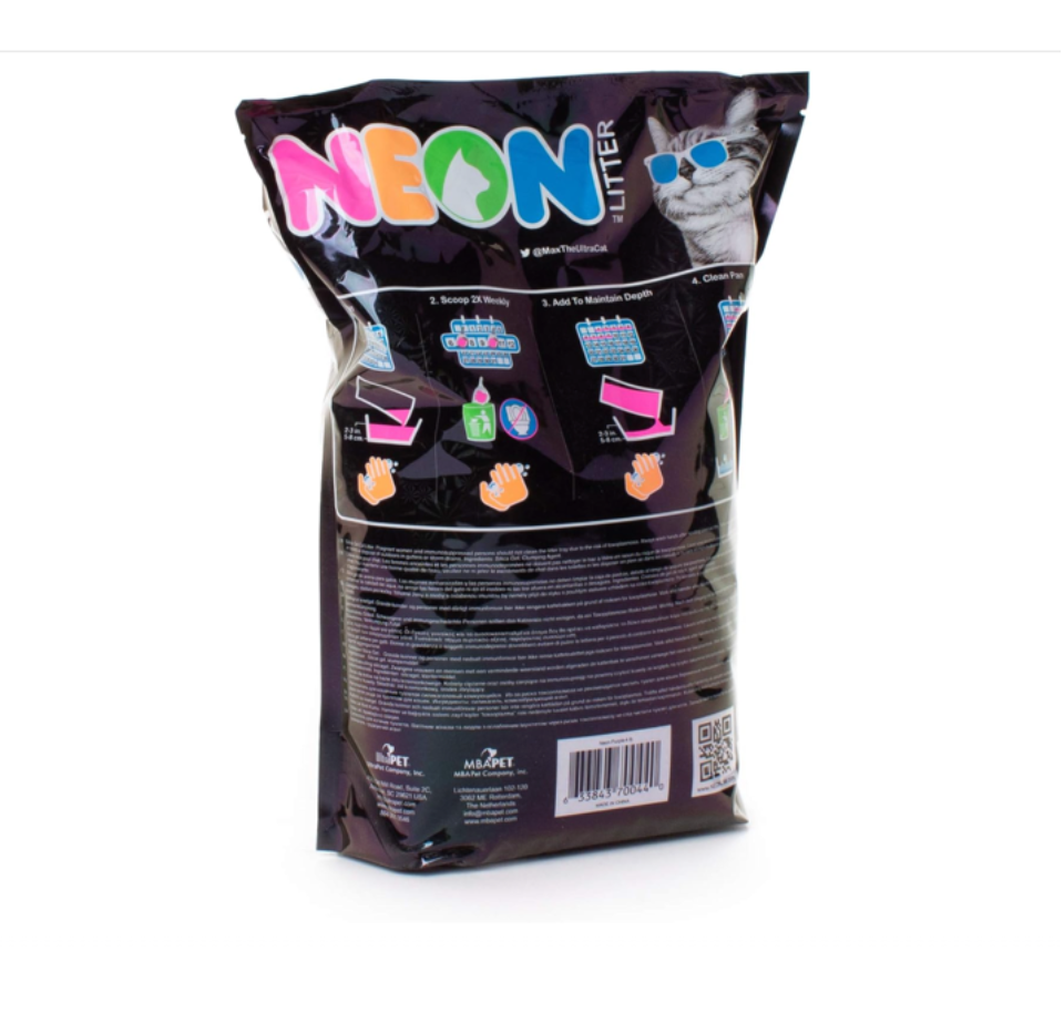 NEON Clumping Silica Gel Crystal Cat Litter, Pink (4 LB)