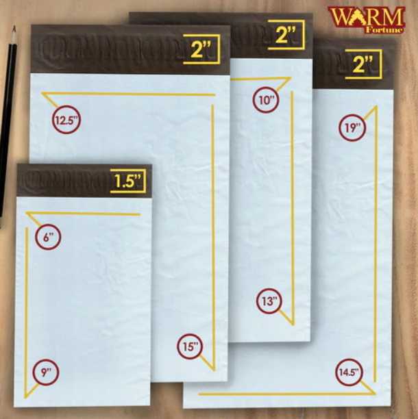 Warm Fortune Opaque White Mailing and Shipping Poly Mailer