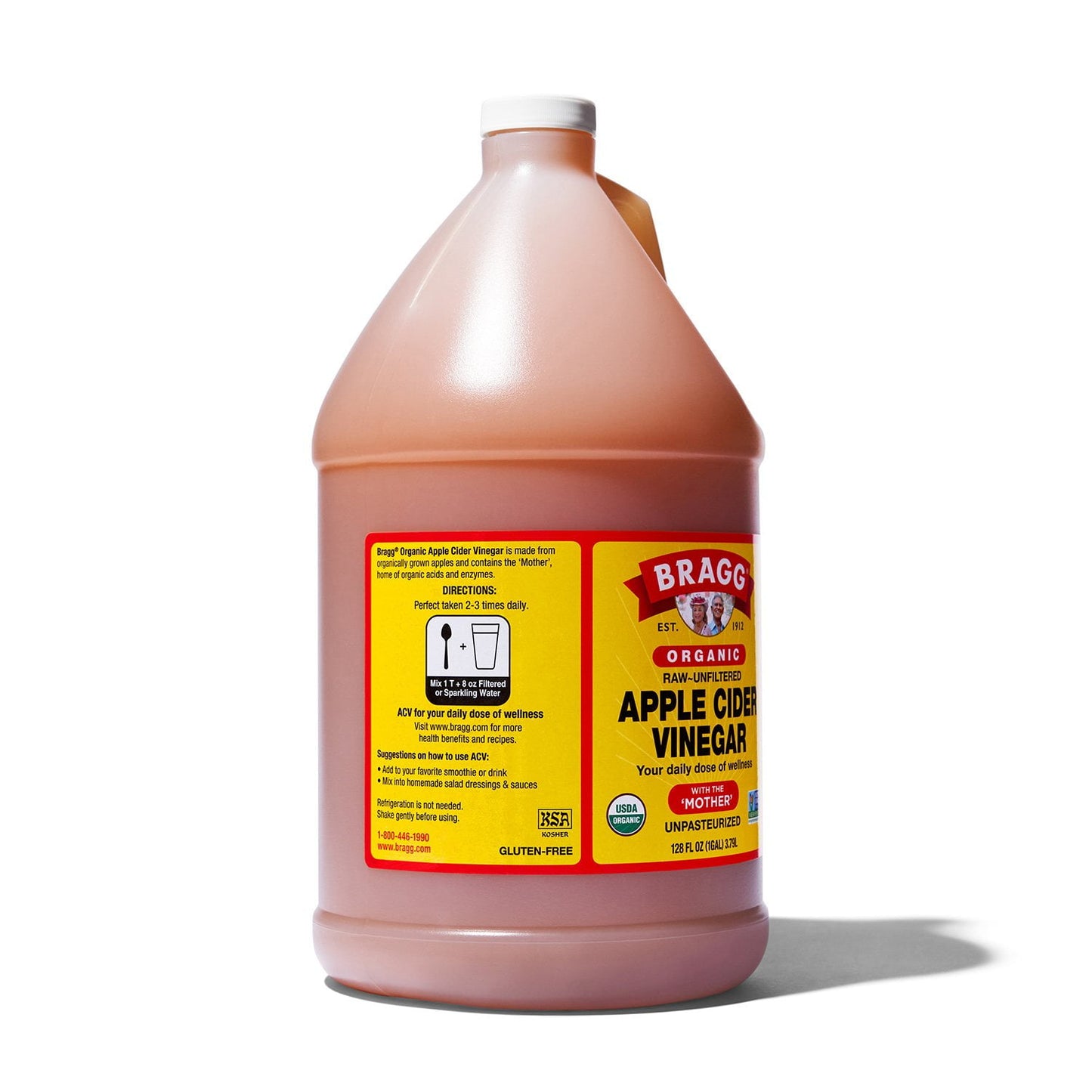 Bragg Organic Raw Unfiltered Apple Cider Vinegar, 128 fl. oz.