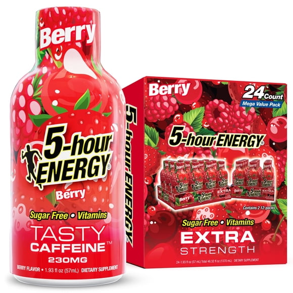 5-hour ENERGY Shot, Extra Strength, Berry 1.93 oz., 24 pk.