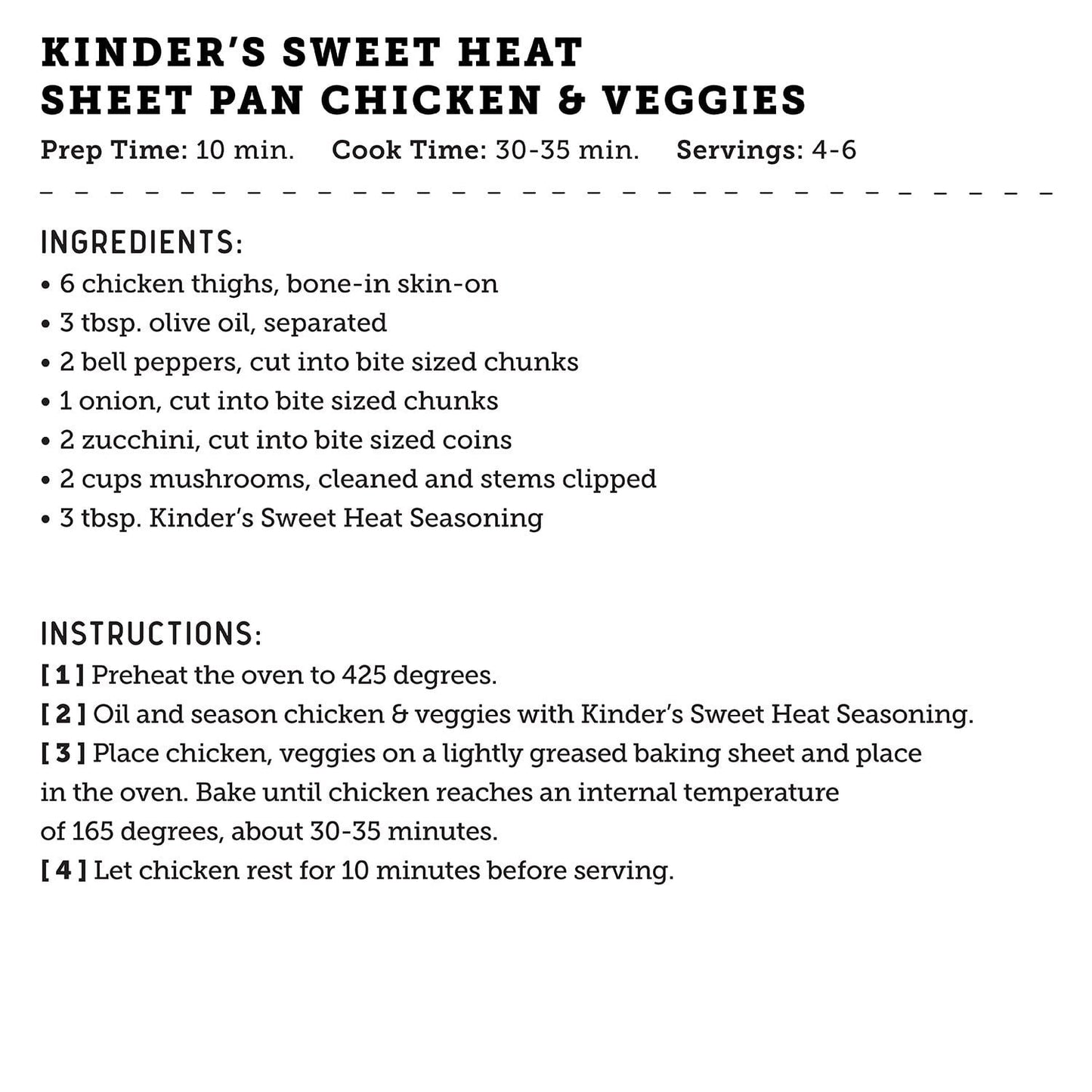 Kinder's Sweet Heat Seasoning, 8.9 oz.