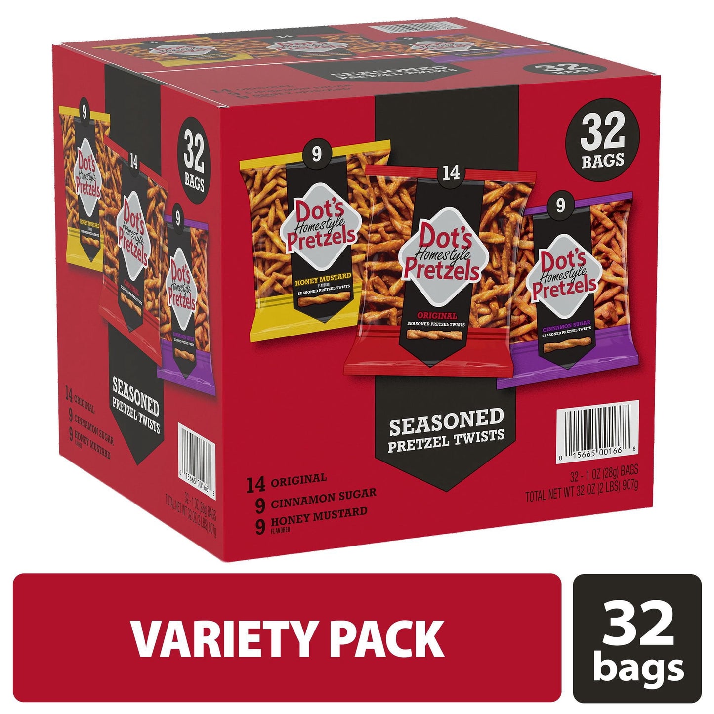 Dot's Homestyle Pretzel Twists Variety Pack, 1 oz., 32 pk.