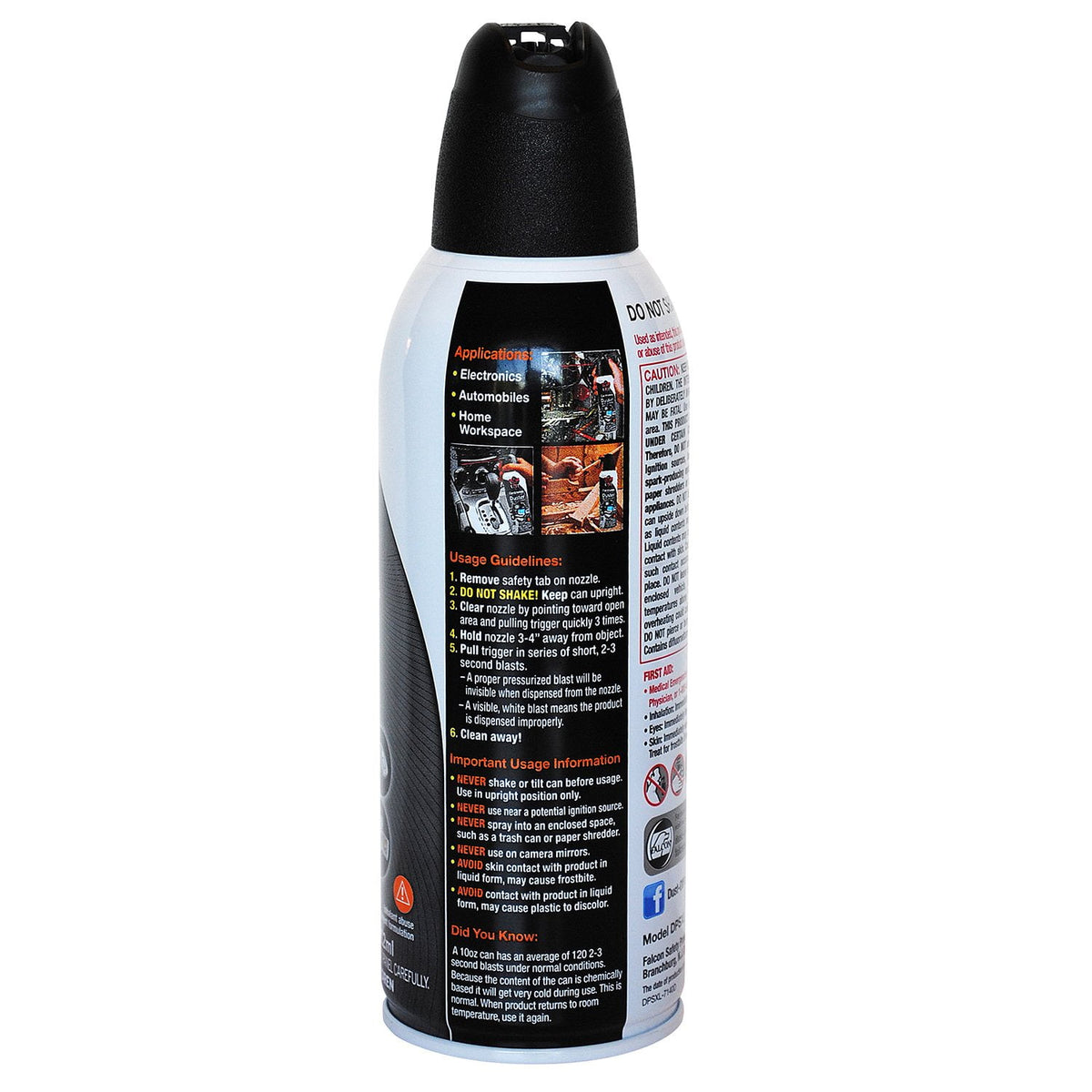 Falcon Dust-Off Compressed Gas Duster, 10oz., 4 Pack