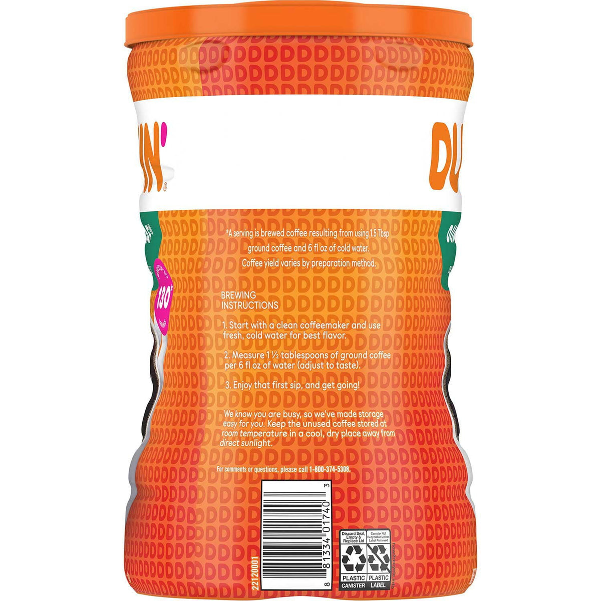 Dunkin' Decaffeinated Medium Roast Ground Coffee, 40 oz.