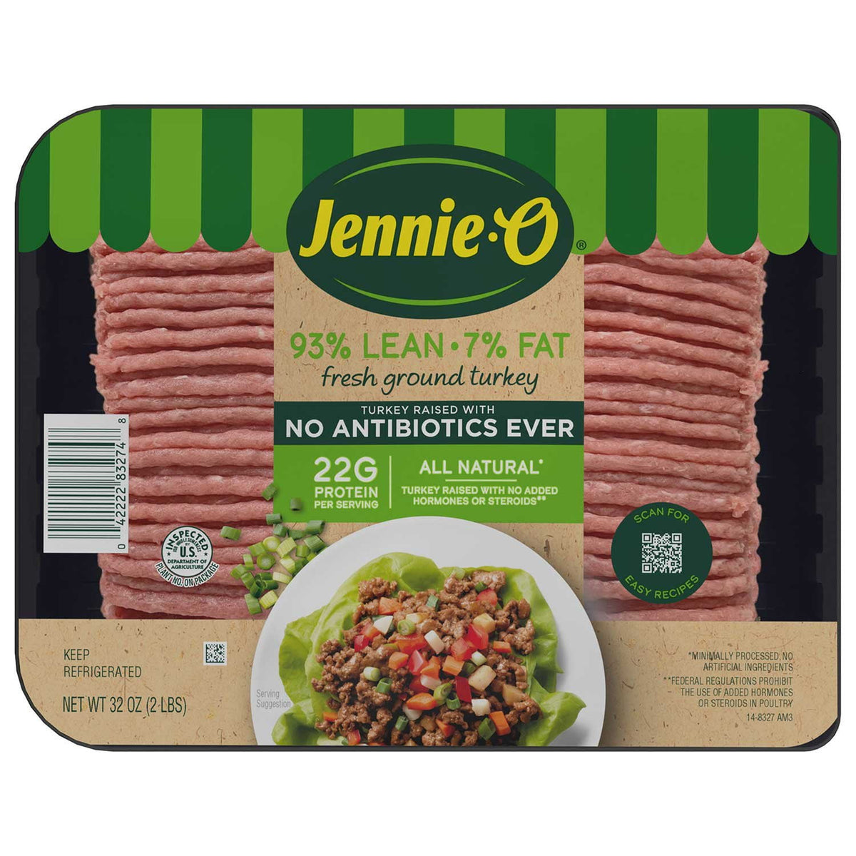 Jennie-O 93/7 Ground Turkey, 2 lbs., 2 pk.
