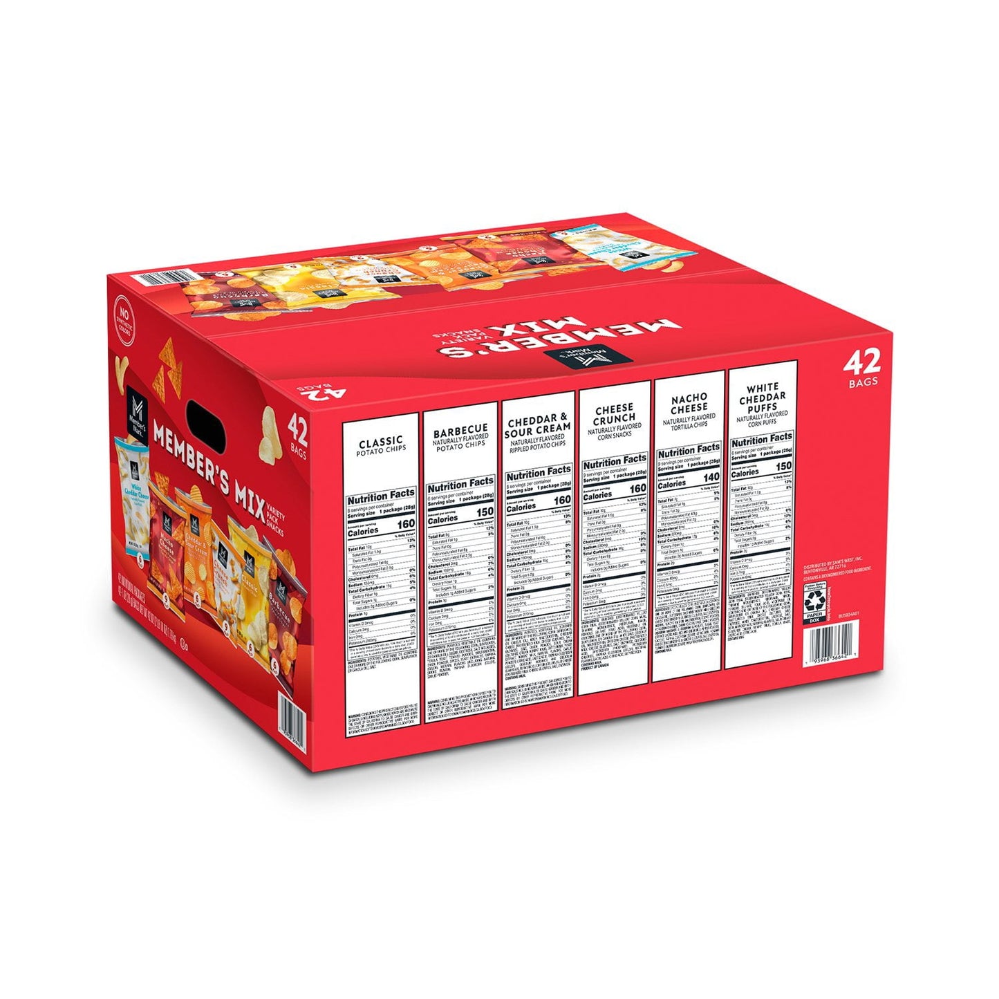 Member's Mark Member's Mix Variety Pack Chips, 1 oz., 42 pk