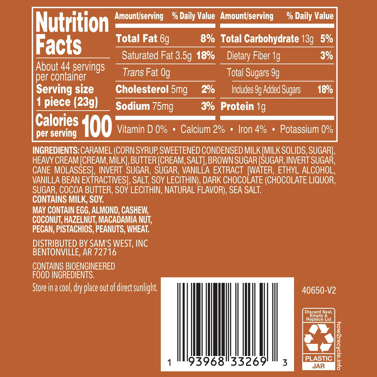 Member's Mark Dark Chocolate Soft Sea Salt Caramels, 36 oz.