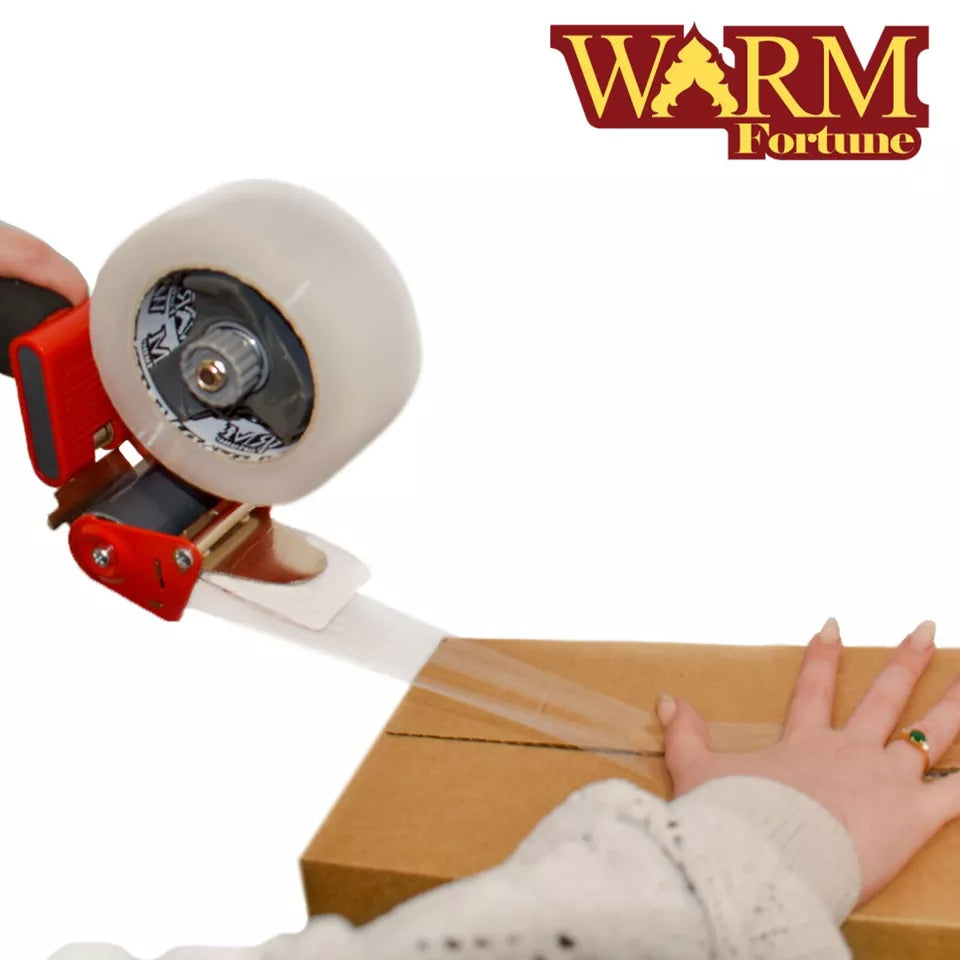 Warm Fortune Carton Sealing Clear Packing Tape Box Shipping, 2"x55 110YD 2.4mil (6 Rolls)