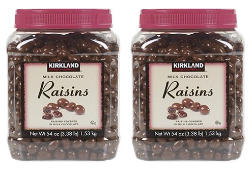 Kirkland Signature Milk Chocolate Raisins Covered in Milk Chocolate: 54 Oz (3.38lb)
