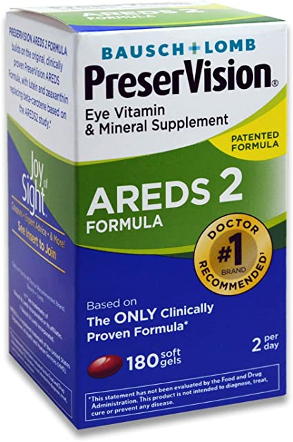 Bausch + Lomb PreserVision AREDS 2 Formula Supplement (180 ct.)