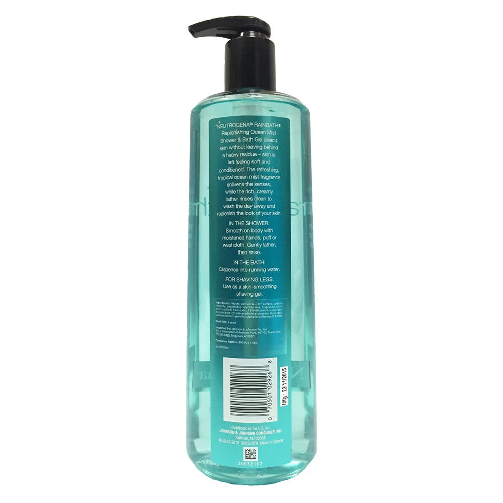 Neutrogena Rainbath Replenishing Shower and Bath Gel Ocean Mist, 16 Fluid Ounce