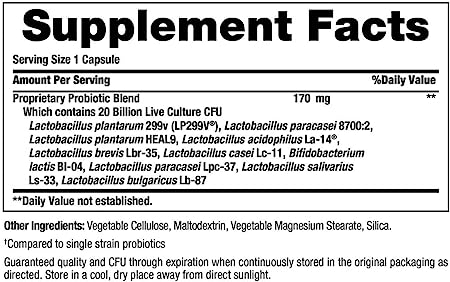 Nature's Bounty Ultra Strength Probiotic 10, Support for Digestive, Immune and Upper Respiratory Health, 70 Capsules