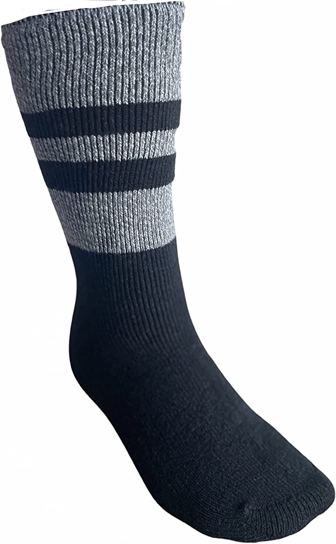 Avalanche Men's Ultimate Thermal Socks 3 Pairs/1 Pack - Black, Size 6-12
