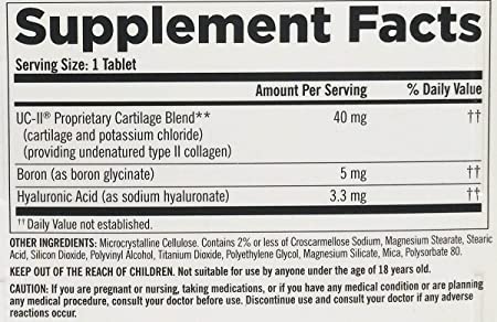 Kirkland Triple Action Joint Health Type II Collagen, Boron and HA - 110 Count