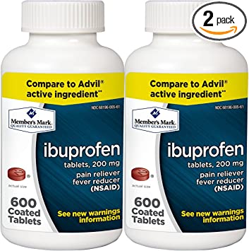 Member's Mark Ibuprofen Coated Tablets 200mg Pain Reliever Fever Reducer Nsaid