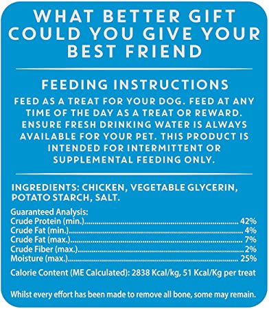 Member's Mark Chicken Jerky Recipe Dog Treats