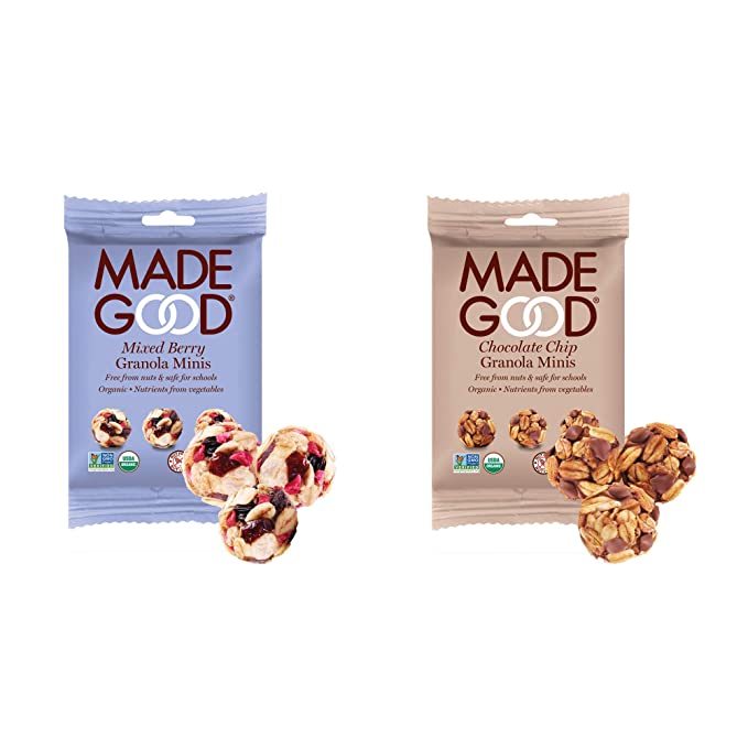 MadeGood Granola Minis Club 20 Packs - 10 Bags Chocolate Chip AND 10 Bags Mixed Berry Granola Minis (0.85 oz. each)