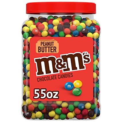 M&M'S Peanut Chocolate Easter Candy Jar (62 Ounce) 
