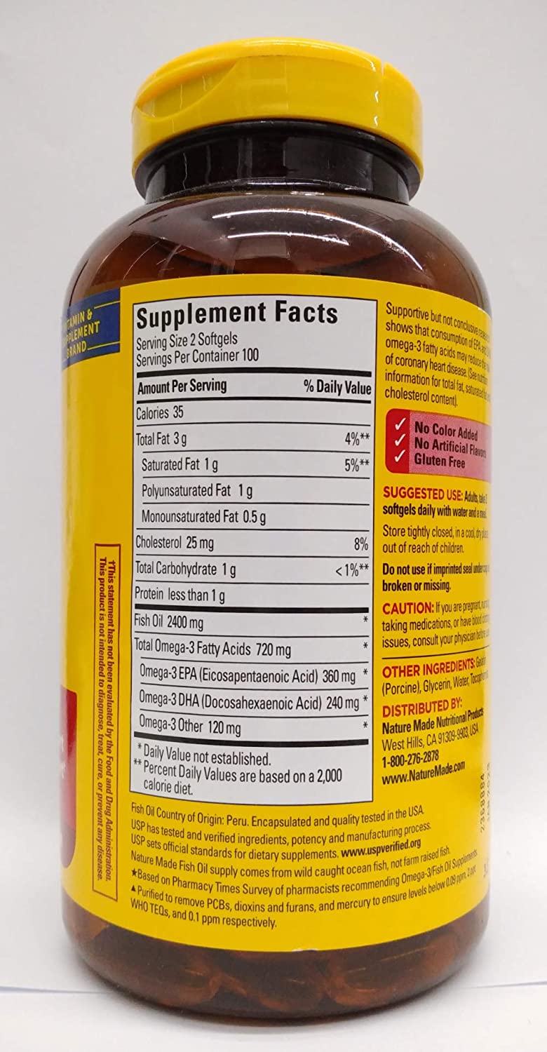 Nature Made Fish Oil 1200 Mg (360 Mg Omega-3)