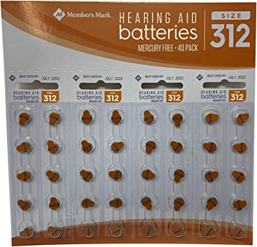 Members Mark Hearing Aid Batteries, Size 312