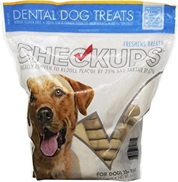 Checkups- Dental Dog Treats, 24ct 48 oz. for Dogs 20+ pounds