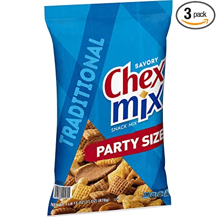 Chex Mix Traditional Snack Mix, Original, 40 Ounce (Pack of 3)