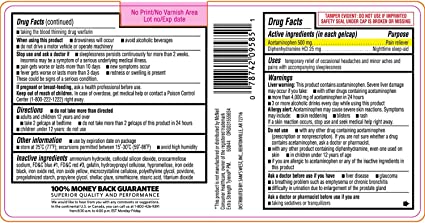 Member's Mark Acetaminophen PM Gelcaps