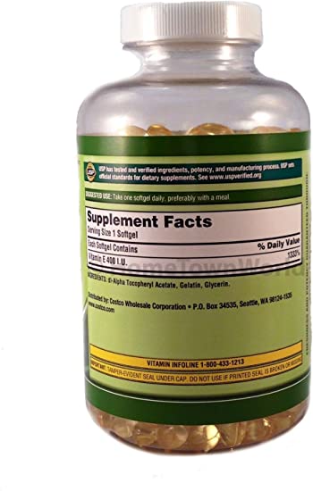 Kirkland Vitamin E 400 I.U. 500 Softgels