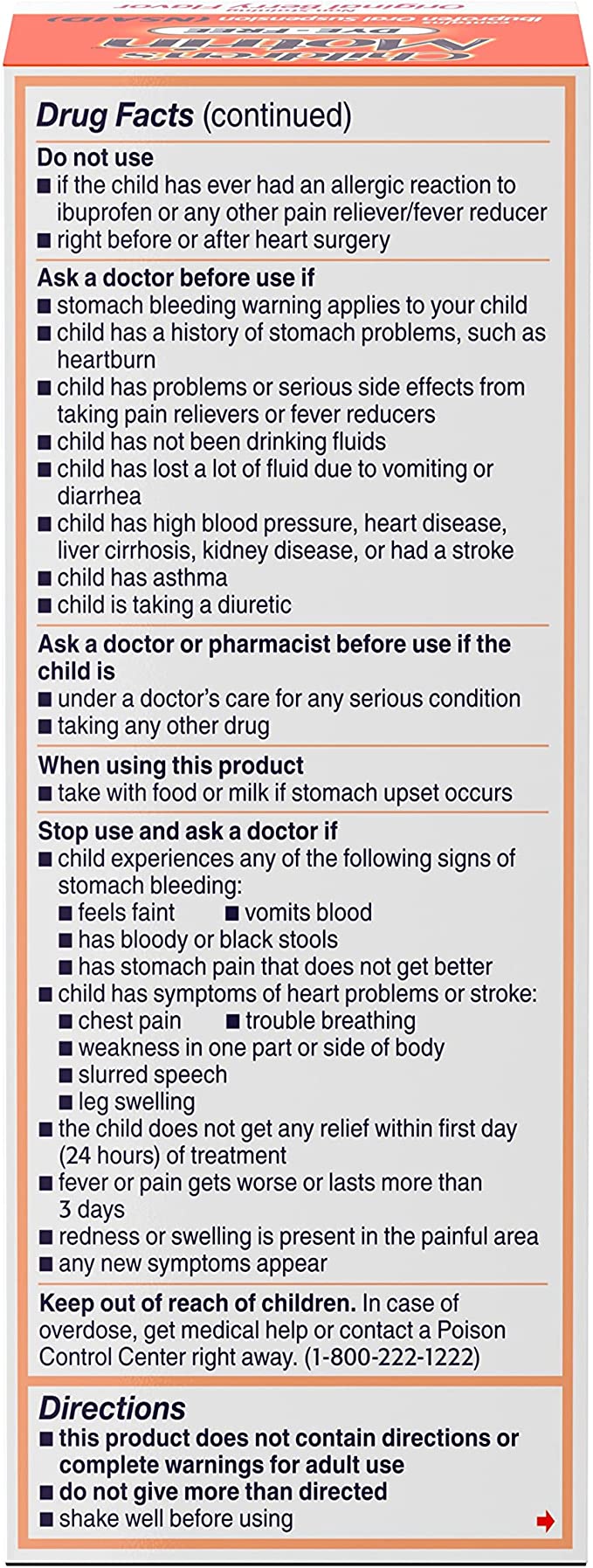 Motrin Children's Oral Suspension Medicine for Kids, 100mg Ibuprofen, Berry Flavored, 4 fl. oz