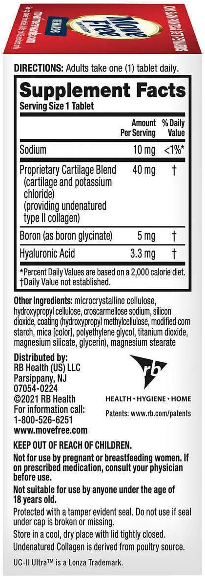 Schiff Move Free Ultra Triple-Action Tablets (75 Count) (Pack of 6)