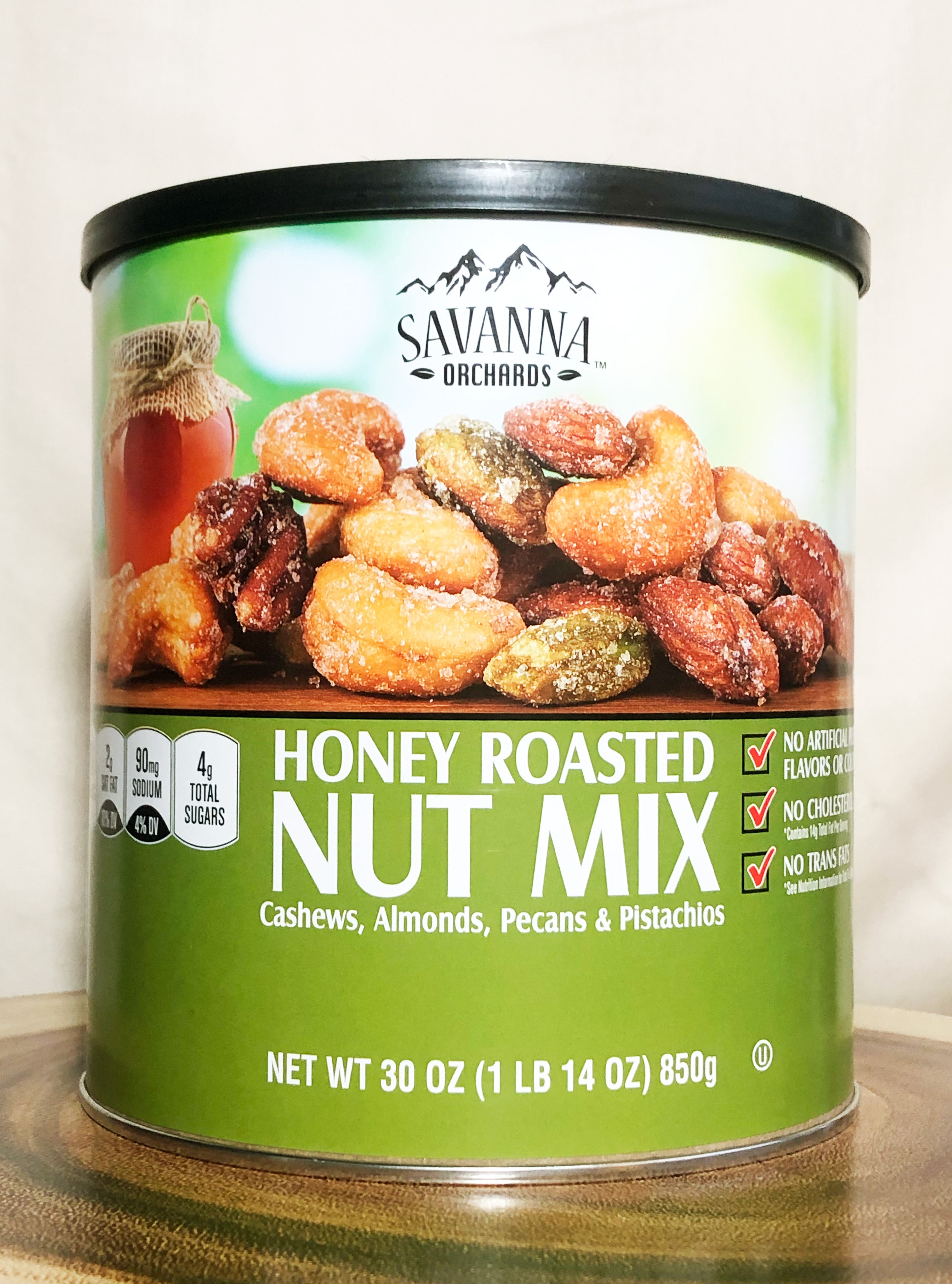 Carbs in Savanna Orchards Gourmet Honey Roasted Nut Mix