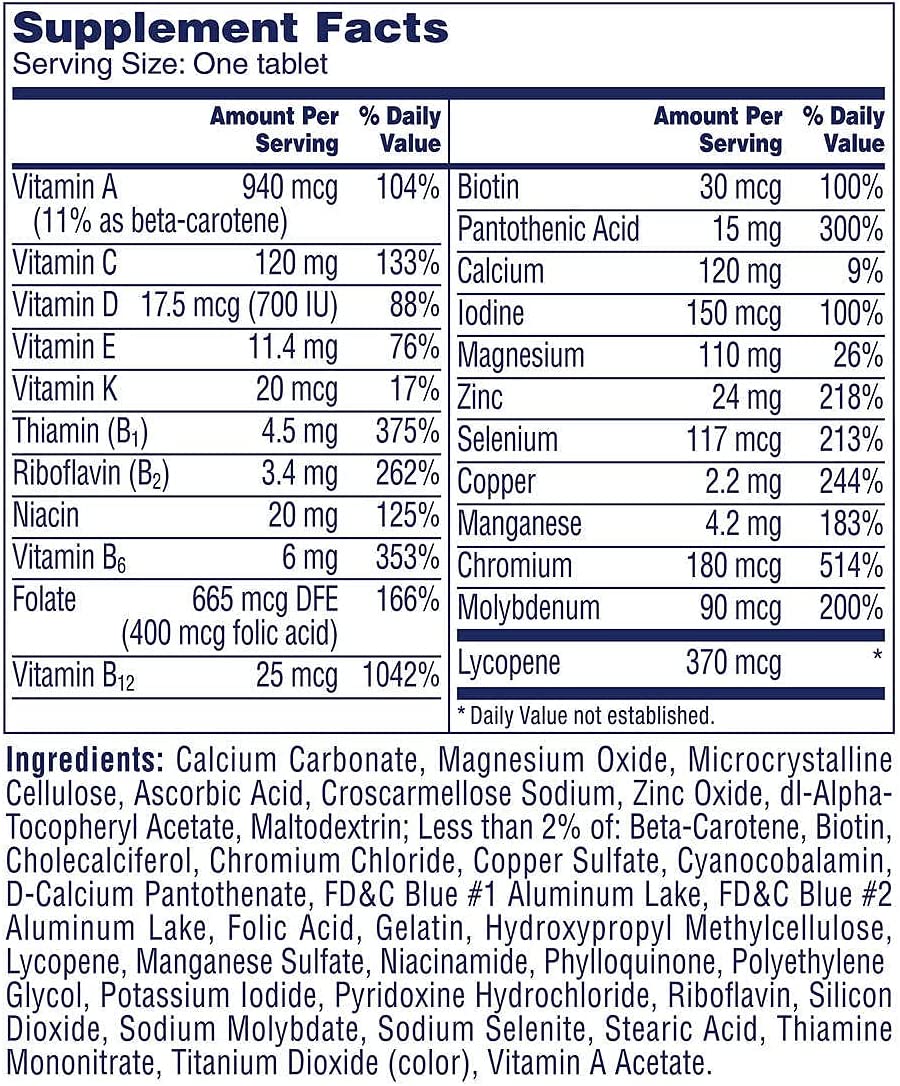 One A Day Men's 50 Plus Advantage Multi-Vitamins, Pack of 300 Count