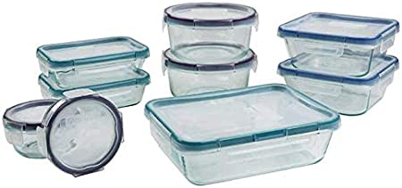 Pyrex Pure Snapware 18-Piece Glass Food Storage Set, 2.6, Clear