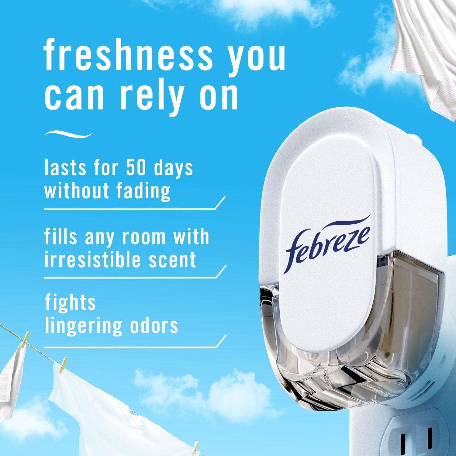 Febreze Plug Air Freshener, Twilight Lavender + Linen & Sky, 5 refills, 4.35 fl. oz.