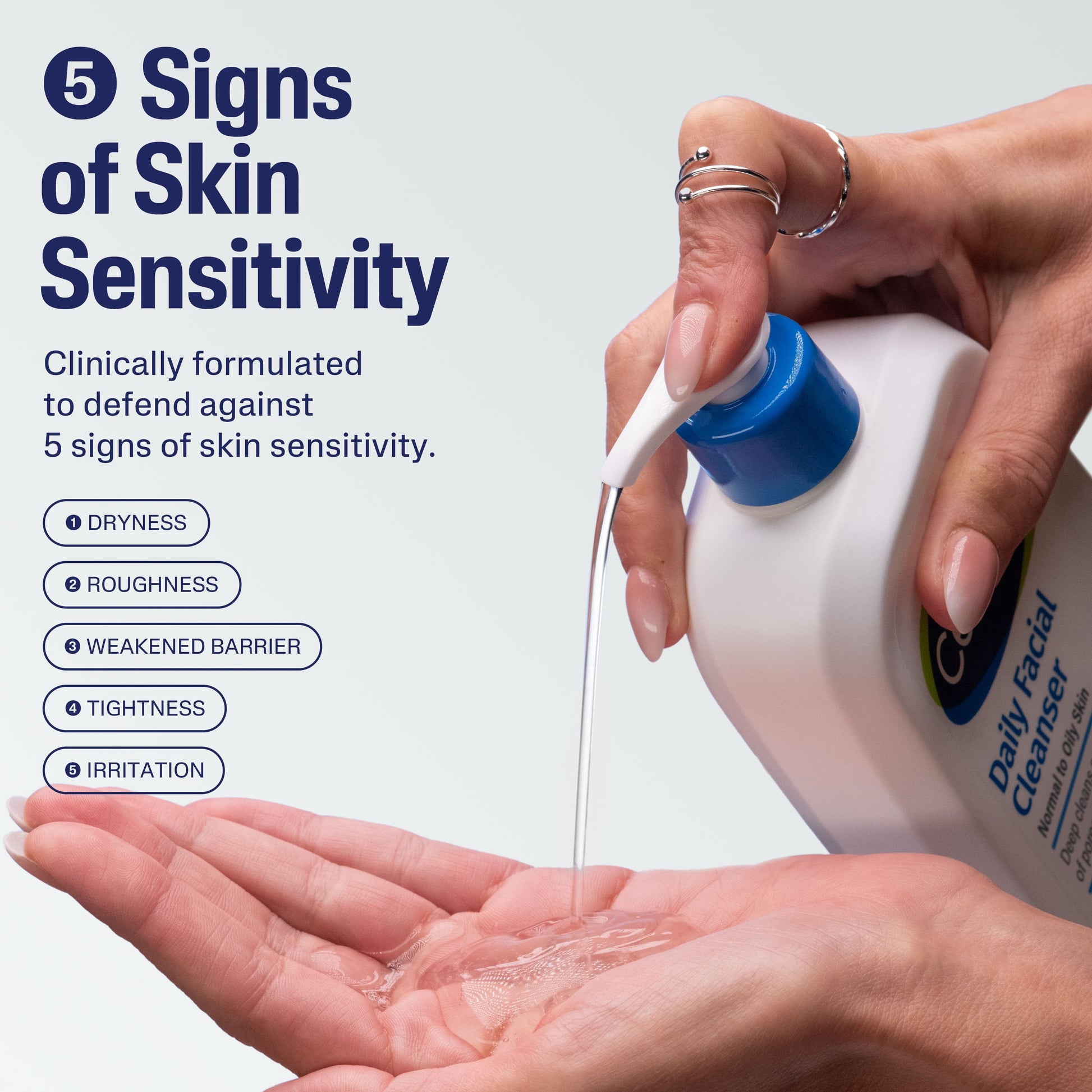 Cetaphil Daily Facial Cleanser for Sensitive Skin, Combination to Oil Skin, (20 fl. oz., 2 pk.)