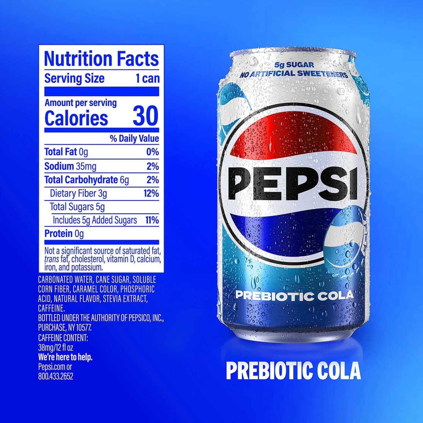 Pepsi Prebiotic Cola Club Variety Pack, 12 fl. oz., 18 pk.