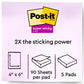 Post-it Notes Super Sticky - Canary Yellow Note Pads, 4 x 6, Lined, 90/Pad - 5 Pads/Pack