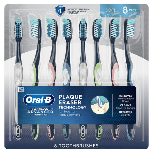 Oral-B ProHealth Advanced Manual Soft Toothbrush, 8 ct.