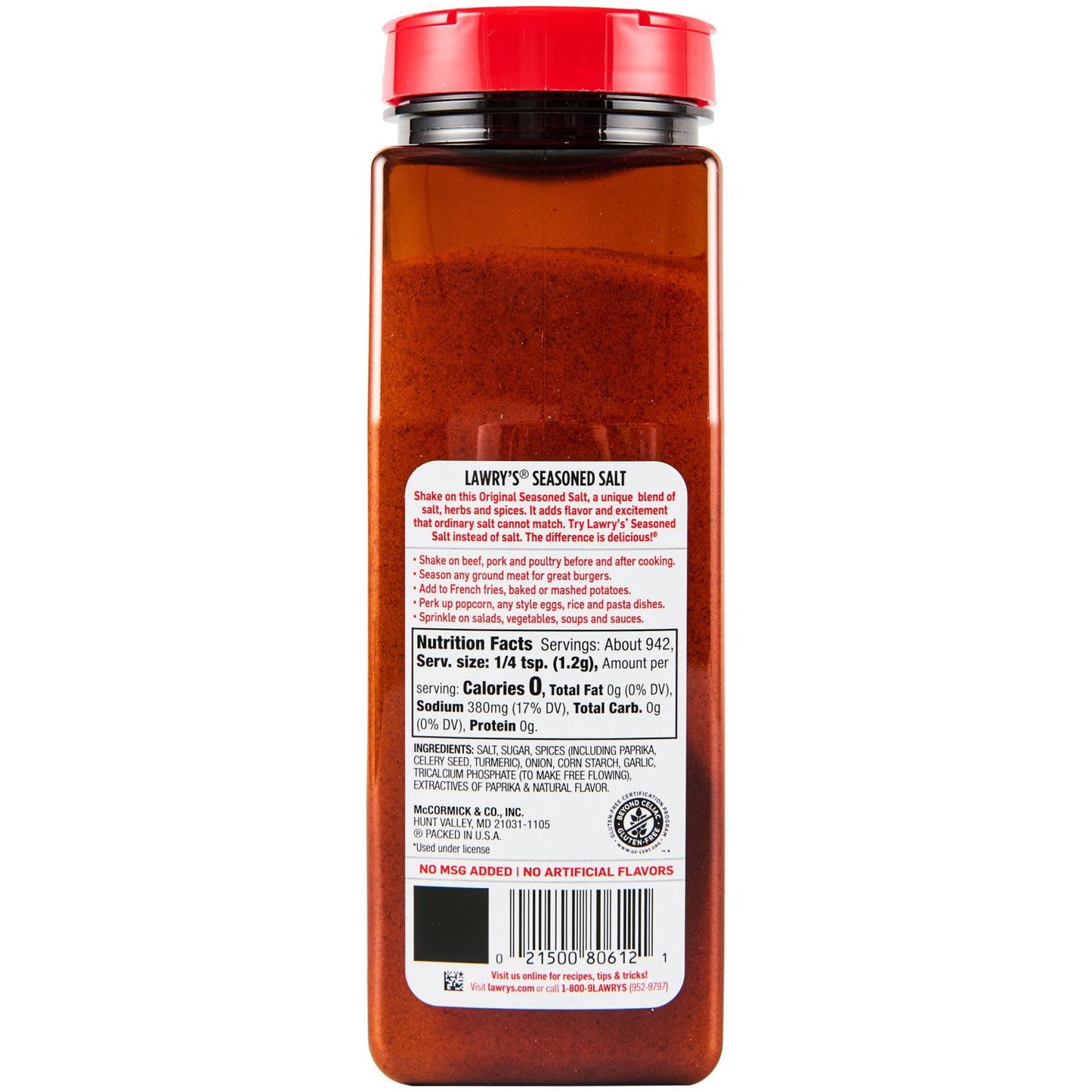 Lawry's Seasoned Salt, 40 oz.