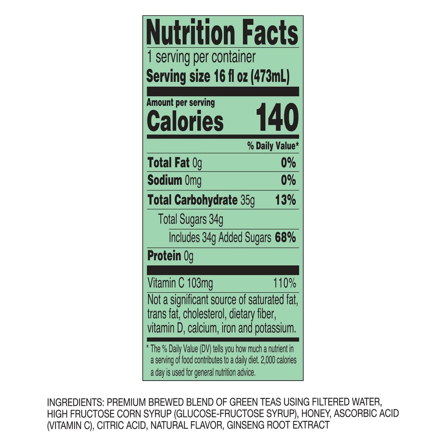 AriZona Green Tea with Ginseng and Honey 16 fl. oz., 24 pk.