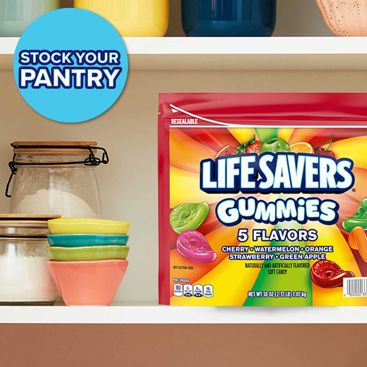 Life Savers Gummies 5 Flavors Gummy Candy, 38 oz.