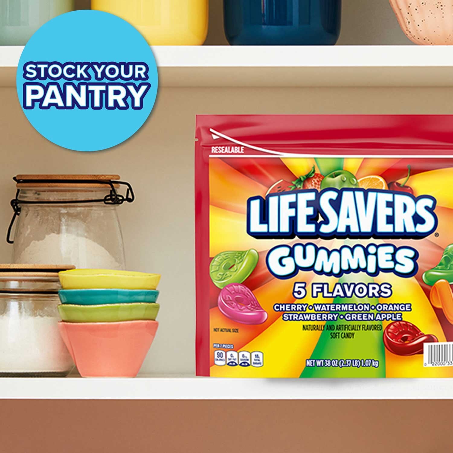 Life Savers Gummies 5 Flavors Gummy Candy, 38 oz.