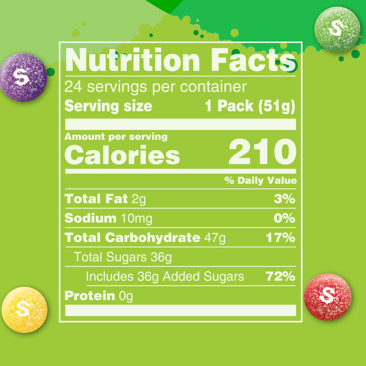 Skittles Sour Fruity Chewy Candy, Full Size, 1.8 oz., 24 pk.
