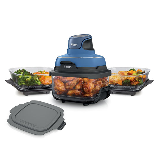 Ninja Crispi 5-in-1 Portable Glass Air Fryer Cooking System, Bonus Glass Containers & Accessories